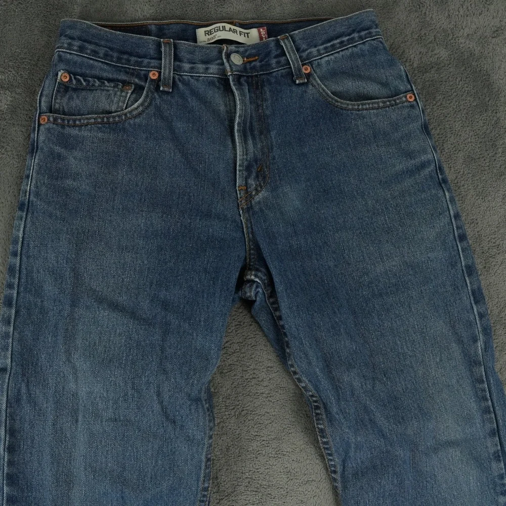 Levi's 505 Jeans Mens 30x30 Blue Medium Wash Regular Fit Denim Straight Leg Y2K